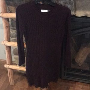 Calvin Klein Purple Sweater Dress